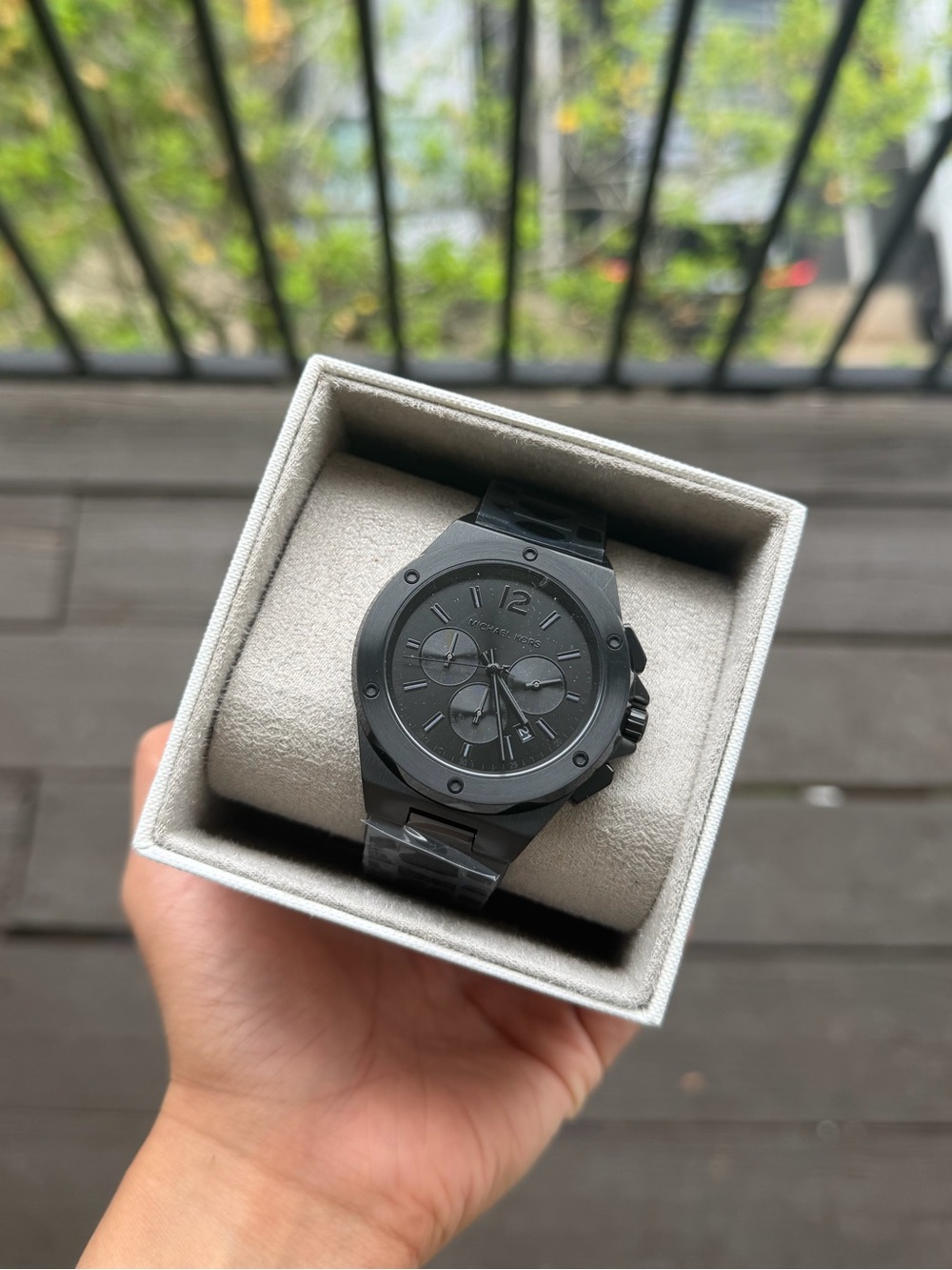 Michael Kors Oversized Lennox Black-Tone Watch